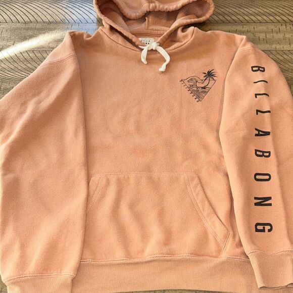 Billabong Peach Hoodie with Black Logo - Picture 8 of 16